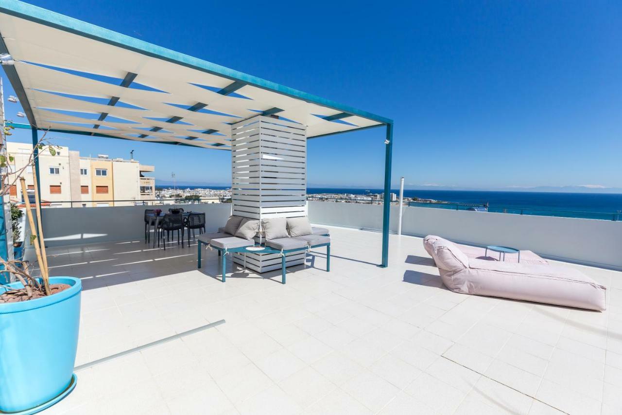 Groovy & Cozy Apt With Private Seaview Rooftop Terrace Rhodes City Exteriör bild